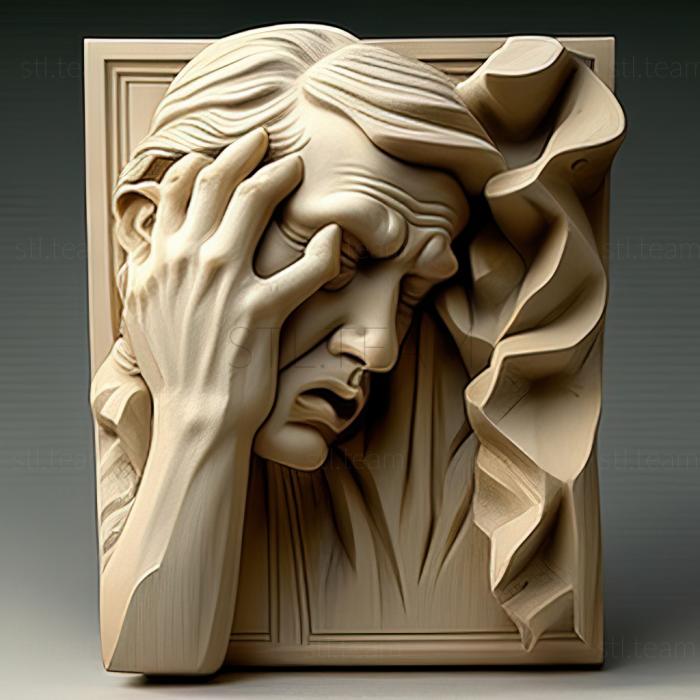 3D model John Frederick Peto American artist (STL)